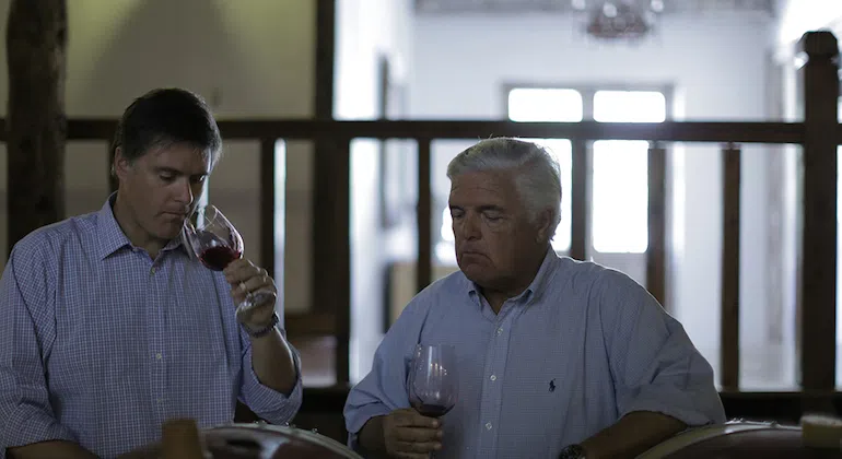 Mario Pablo Silva, eldest son of the Fifth Generation, together with his father Mario Silva, form Viña Casa Silva.